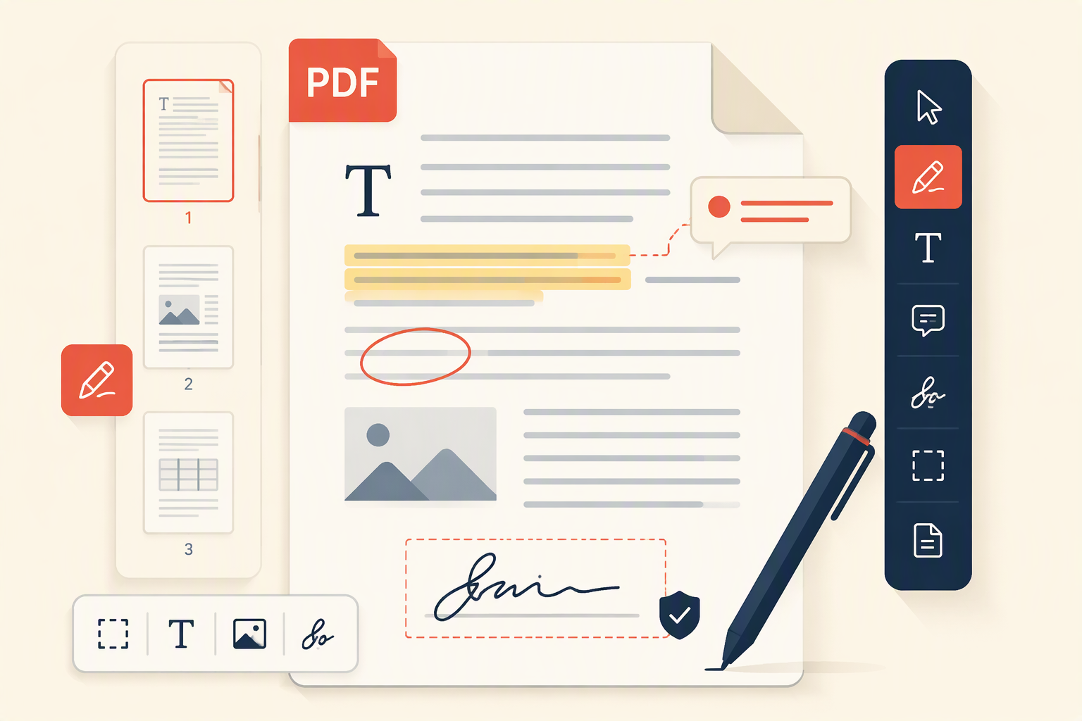 WPS Office PDF 阅读批注与格式转换工具界面示意
